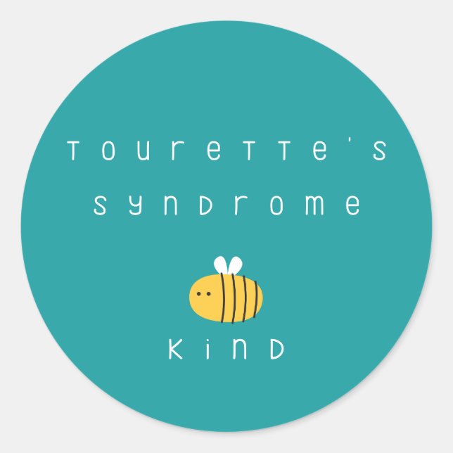 Adesivo Redondo a síndrome de tourette é tipo Stickers (Frente)