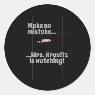 Adesivo Redondo A Sra. Kravitz Está A Ver