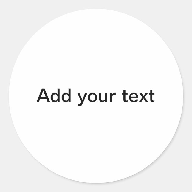 Adesivo Redondo "A sua Canvas" Coletor clássico redondo (Frente)