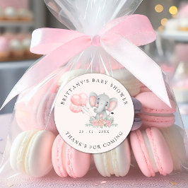 Adesivo Redondo A Sweet Little Girl is on her Way Baby shower