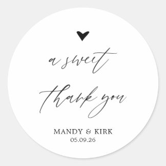 Adesivo Redondo A Sweet Thank You Personalized Favor Sticker