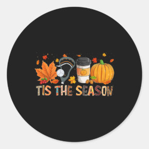 Adesivo Redondo A temporada Leopard Pumpkin Lacrosse Halloween Fal