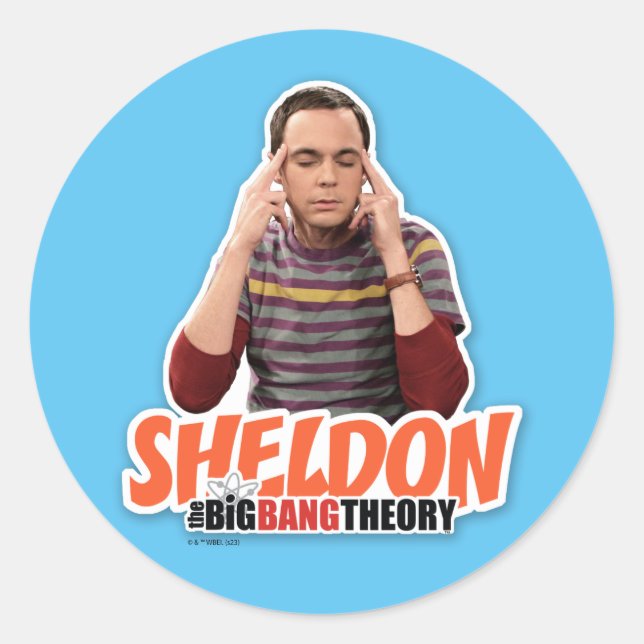 Adesivo Redondo A Teoria do Big Bang | Sheldon (Frente)