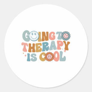 Adesivo Redondo À Terapia É Retro-Feminista Legal