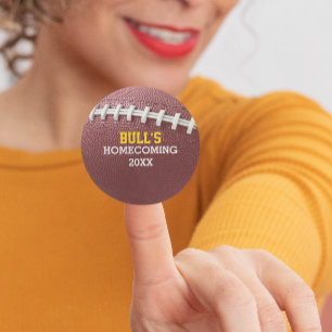 Adesivo Redondo A textura do futebol com laços personalizou