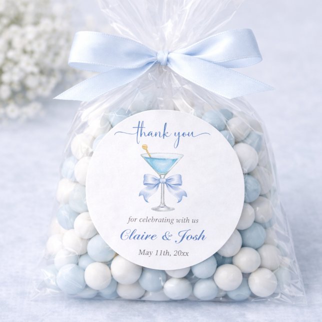 Adesivo Redondo A Tini One On The Way Blue Martini Boy Thank You (Criador carregado)