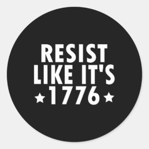 Adesivo Redondo A Tirania Anti-Libertária Resiste Como Se Fosse 17