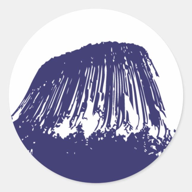 Adesivo Redondo A torre do diabo (Frente)