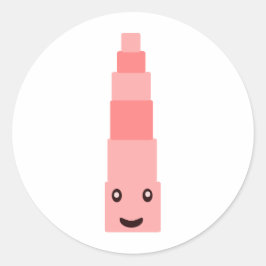 Adesivo Redondo A torre rosa Montessori
