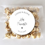 Adesivo Redondo A Trendy Wedding Candy Favorita-A<br><div class="desc">Sua Vinheta Clássica De Casamento De Trendy Favorita O Docinho De Casamento Personalizado</div>