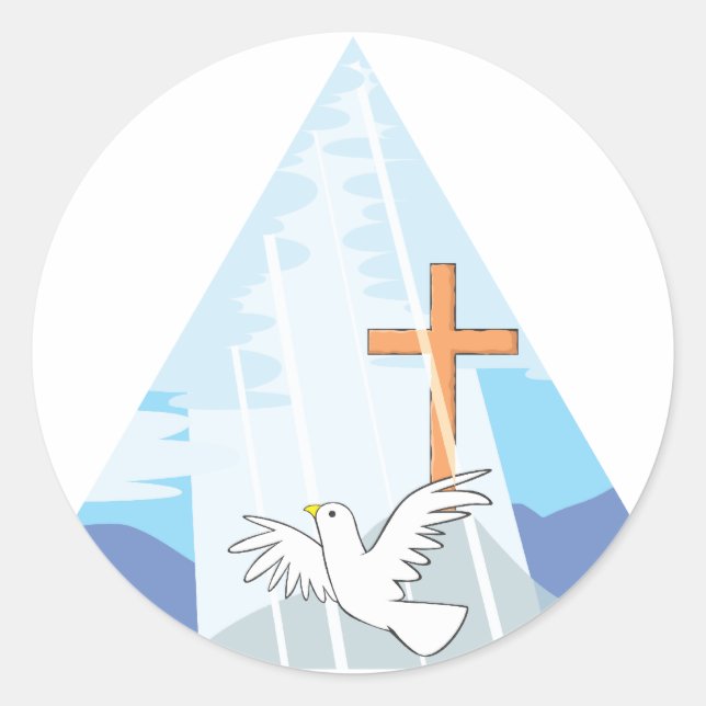 Adesivo Redondo A Trindade - Deus, o Pai Filho e o Espírito Santo (Frente)