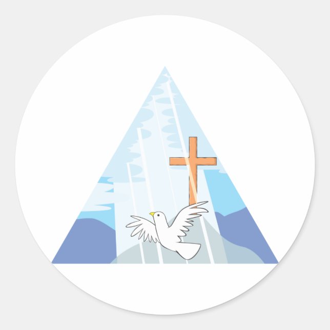 Adesivo Redondo A Trindade - Deus, o Pai Filho e o Espírito Santo (Frente)