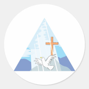 Adesivo Redondo A Trindade - Deus, o Pai Filho e o Espírito Santo