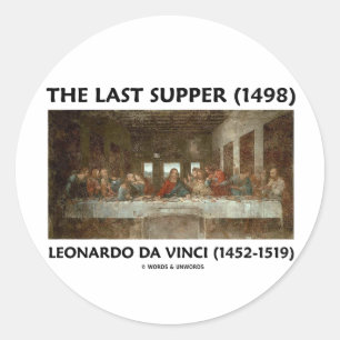 Adesivo Redondo A última ceia (1498) por Leonardo da Vinci