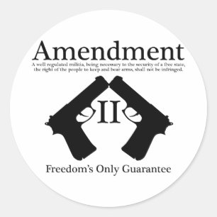 Adesivo Redondo A única garantia da liberdade