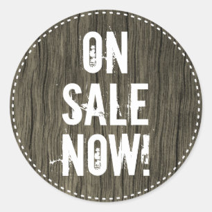 Adesivo Redondo "À VENDA AGORA!" autocolante redondo