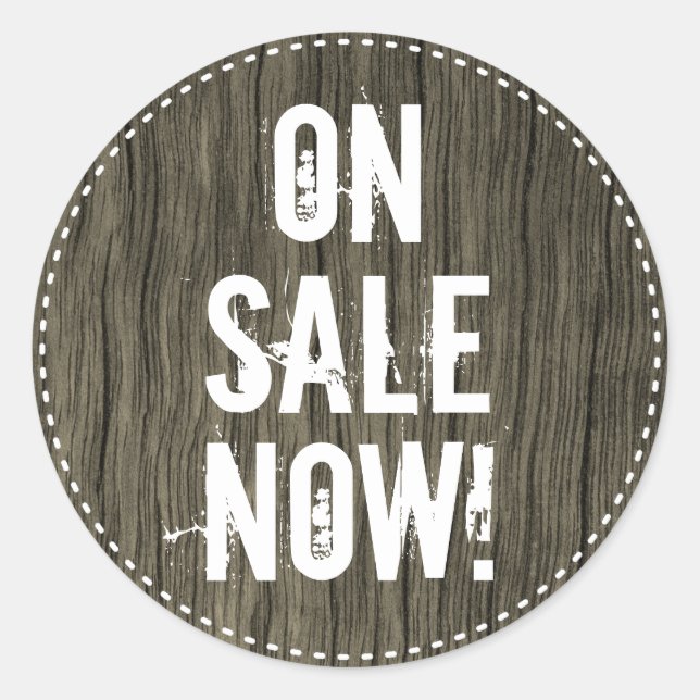 Adesivo Redondo "À VENDA AGORA!" autocolante redondo (Frente)