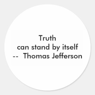 Adesivo Redondo ! A Verdade Crie pode ficar sozinha