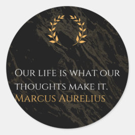 Adesivo Redondo A Verdade de Marcus Aurelius: Moldando a Vida