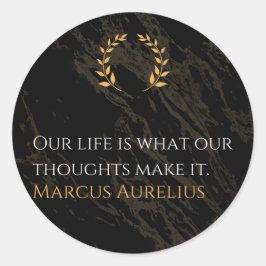 Adesivo Redondo A Verdade de Marcus Aurelius: Moldando a Vida