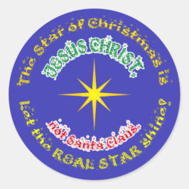 Adesivo Redondo A verdadeira estrela do Natal