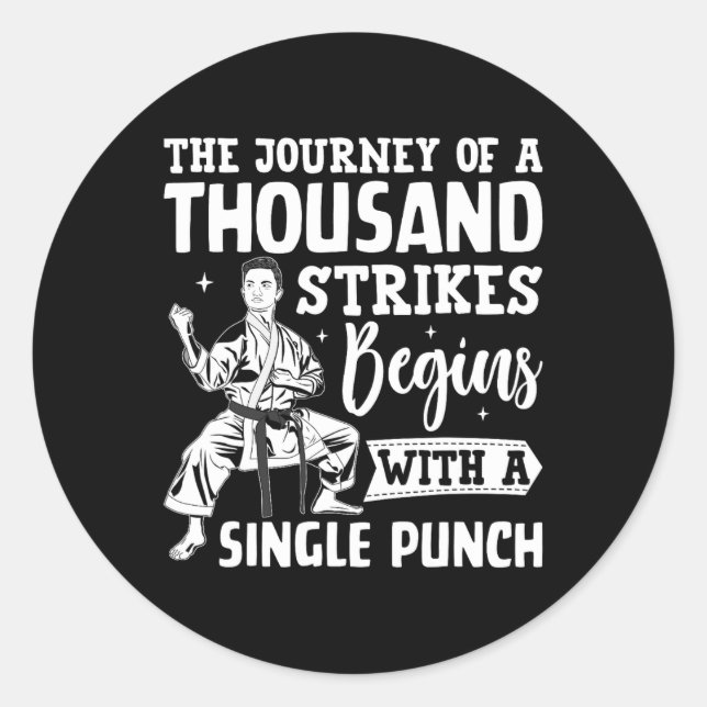 Adesivo Redondo A Viagem De Mil Golpes Começa Com Si (Frente)
