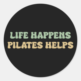 Adesivo Redondo A vida acontece pilotos ajuda | Motivação da saída