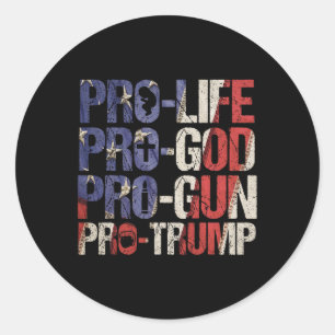 Adesivo Redondo A Vida Deus Arma Trump Usa Reelege Donald Trump 20