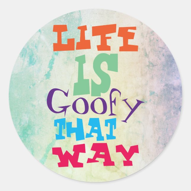 Adesivo Redondo A vida é fofa assim (Frente)