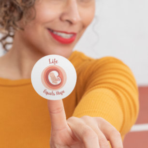Adesivo Redondo A Vida É Igual à Esperança – Consciencialização Pr