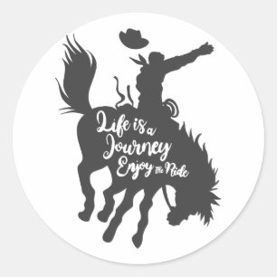 Adesivo Redondo A vida é uma diversão - Escolha a cor de fundo