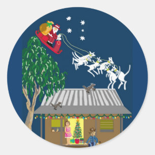 Adesivo Redondo A vinda do papai noel