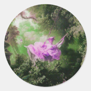 Adesivo Redondo A violeta verde SWING púrpura