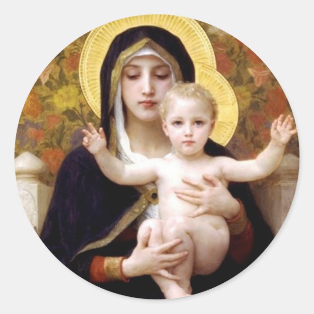 Adesivo Redondo A Virgem dos Lírios - Vinheta de Natal (Frente)