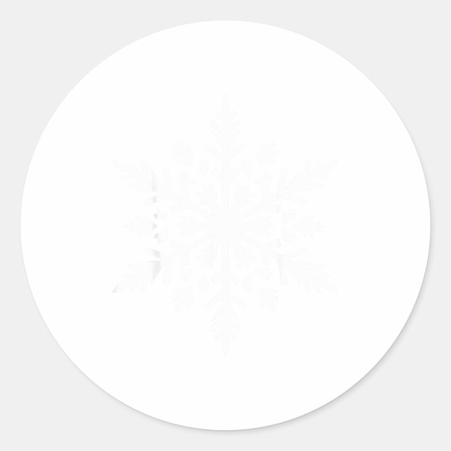 Adesivo Redondo A White Snowflake  (Frente)