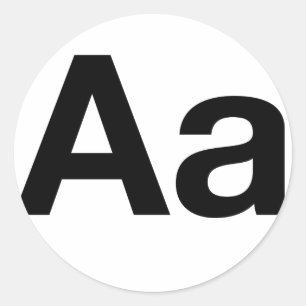 Adesivo Redondo Aa Helvética