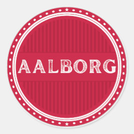 Adesivo Redondo Aalborg City Pride Emblem – Danish Identity