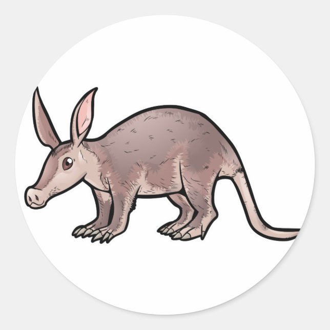 Adesivo Redondo Aardvark (Frente)
