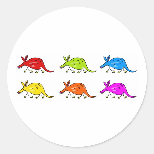 Adesivo Redondo Aardvarks (Frente)