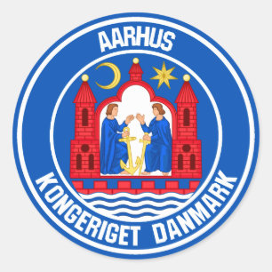 Adesivo Redondo Aarhus Round Emblem