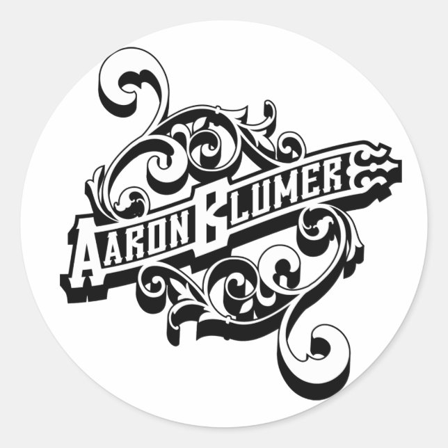 Adesivo Redondo Aaron Blumer Sticker (Frente)