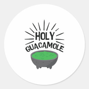 Adesivo Redondo Abacate engraçado do Guacamole da salada