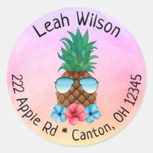 Abacaxi com óculos escuros devolva o rótulo do end