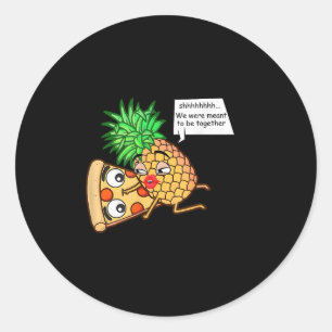 Adesivo Redondo Abacaxi Engraçado Na Pizza