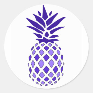 Adesivo Redondo Abacaxi roxo