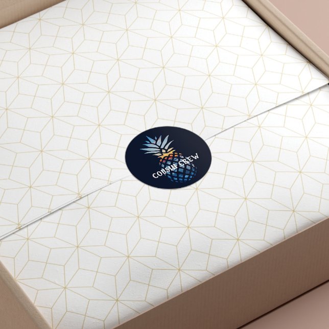 Adesivo Redondo Abacaxi Tropical (Criador carregado)