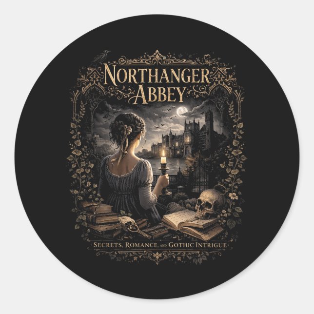 Adesivo Redondo Abadia de Northanger (Frente)