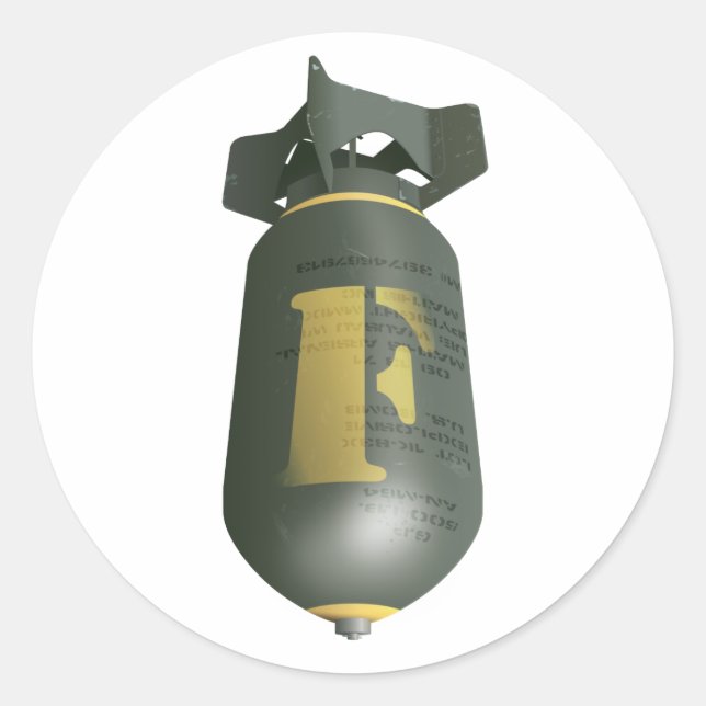 Adesivo Redondo Abaixando a bomba F (Frente)