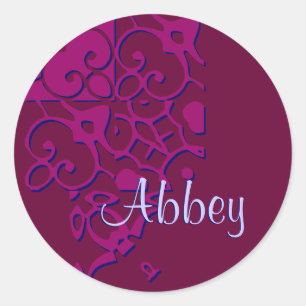 Adesivo Redondo Abbey Designer Name II Sticker