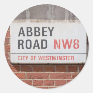 Adesivo Redondo Abbey Road London
